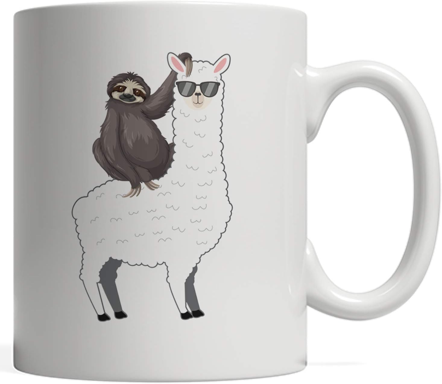 Sloth Riding Llama Gift Mug | Or a Fun Alpaca! For Animal Lovers with an Hilarious Sense of Humor - No Drama, Be Your Awkward Self! Sleep & Nap All Day! For Animal Breeders, Zookeepers and Zoologists