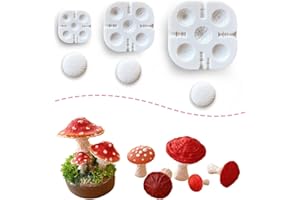 Keoker Mushroom Polymer Clay Molds, Resin