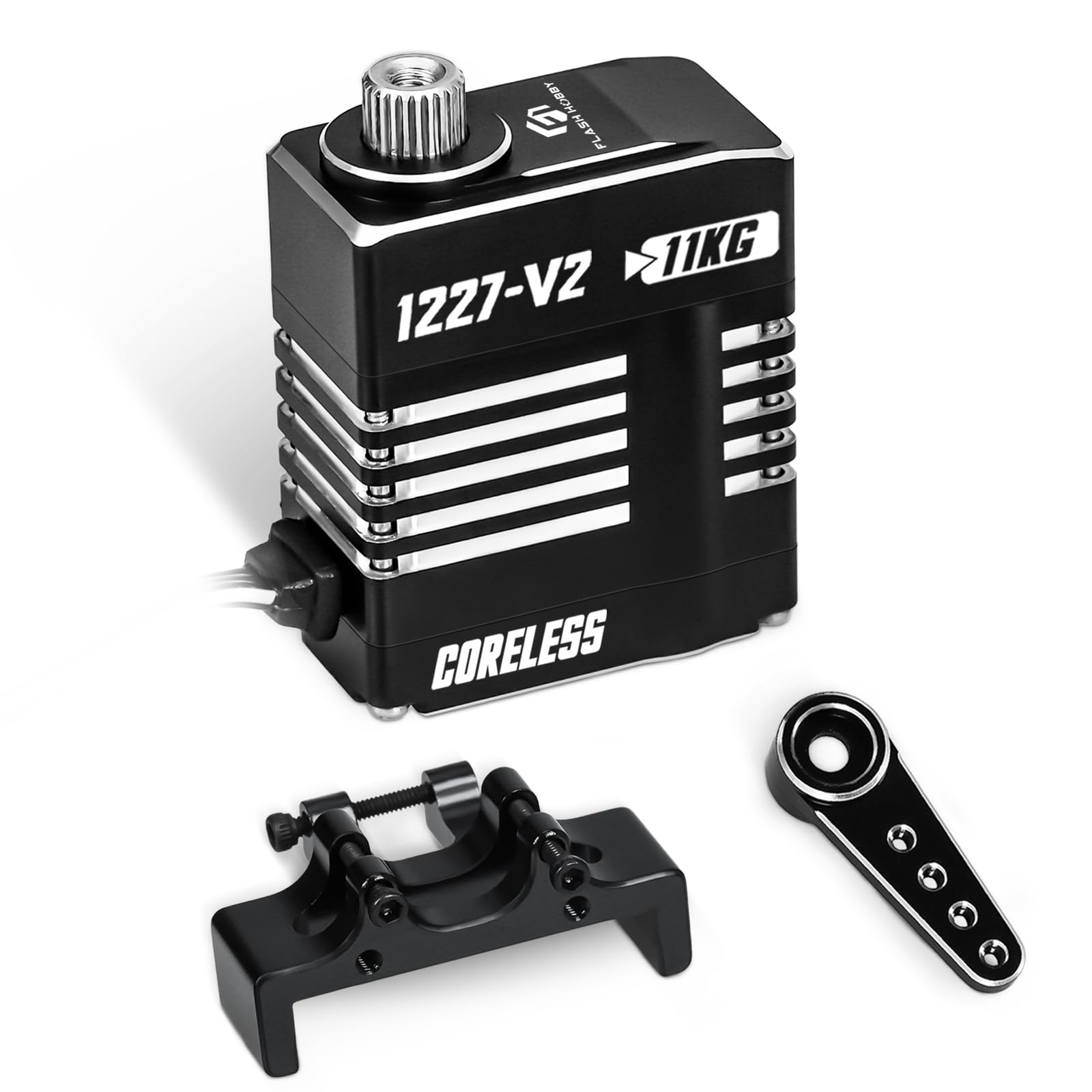 Photo 1 of FLASH HOBBY 11KG High Torque Servo RC Micro Servo Compatible with Sanwa SSR, NB4 and Futaba for 1/24 Scale RC Crawler, RC Car & Truck
