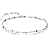CHIC & ARTSY Anklet 925 Sterling Silver Chain Anklet Bracelet Sexy Beach Ankle Bracelet for Women Anklets Adjustable