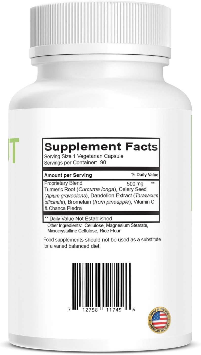 NutriUrica - Uric Acid Support with 6 Key Ingredients - 500 mg 90 Vegetarian Capsules, 90 count (Pack of 1) - Image 5