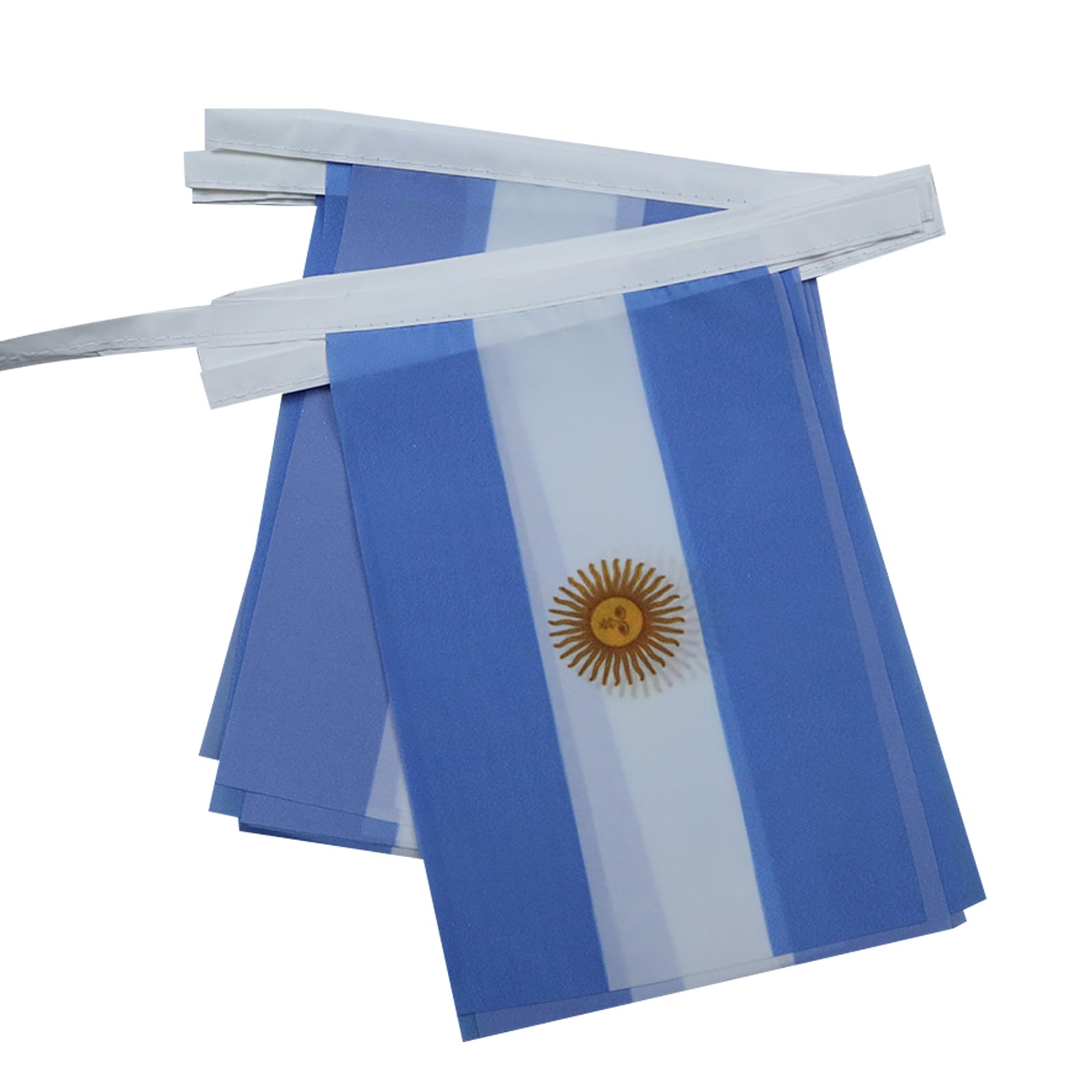 AZ FLAG Argentina Bunting Flag, 20 Ft Garland with 20 Small Argentine Flags 8'' x 6'', 100% Polyester String Pennant, 6 meters — image 1