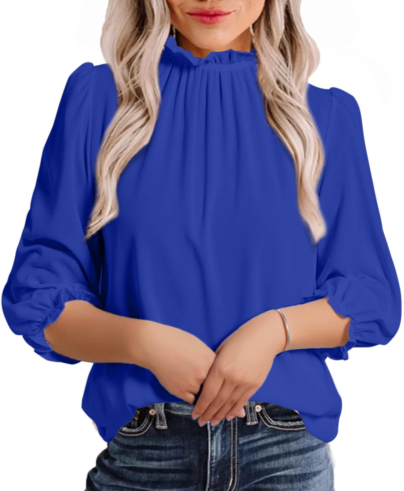 Avanova Women 3/4 Long Sleeve Blouses Dressy Casual