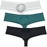 JAXFSTK Men Half Coverage Skimpy Briefs Athletic Underwear Brazilian Bikini Boxer Briefs Skin Feel Micro Fabric Underpants