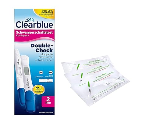 Vorteilspack - 2 Stück Clearblue Schwangerschafts-Frühtests - Frühe Erkennung Digital und Schnell & Einfach + 20 Ovulationste