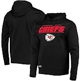 Outerstuff NFL Kansas City Chiefs Black Kids Youth 8-20 Official Stated Football Performance Primary Logo Pullover Hoodie