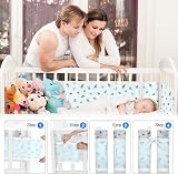 Aolso Cot Bumper 2Pcs Breathable Mesh Crib Rail Cover 340x30cm 160x30cm Rocket view 4