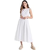 Moon River Womens Sleeveless Side Cut-Out Adjustable Shirred Midi Dress