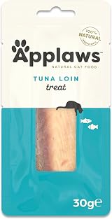 Applaws 100% Natural Cat Treats Whole Tuna Loin 30g Pouch Pack of 12 view 1