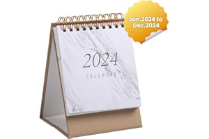 Yogayet Small Desk Calendar 2024 Mini Desk Calendar Jan. 2024 - Dec. 2024, Motivational Desk Decor Flip Calendar for Desk Stand Up Calendar Home School Office Table Desk Decoration