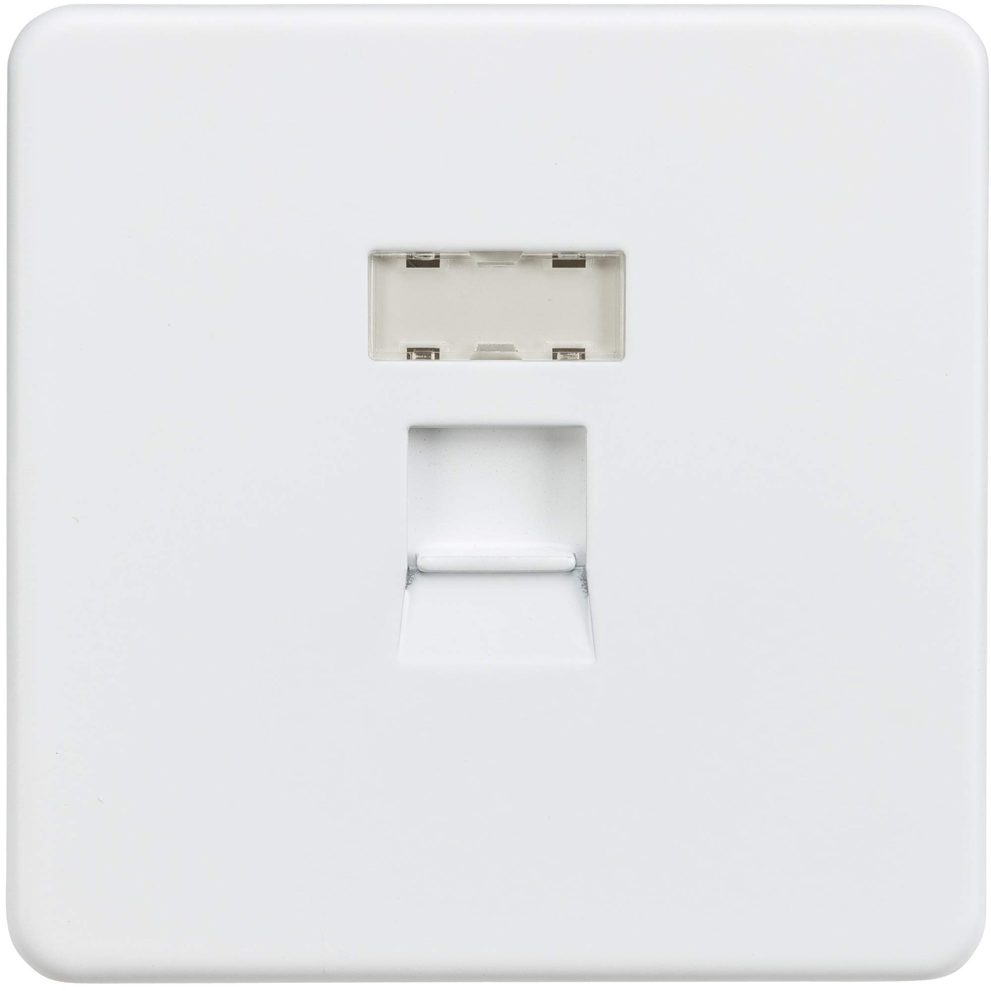 Knightsbridge SFRJ45MW Screw Less RJ45 Network Outlet, White