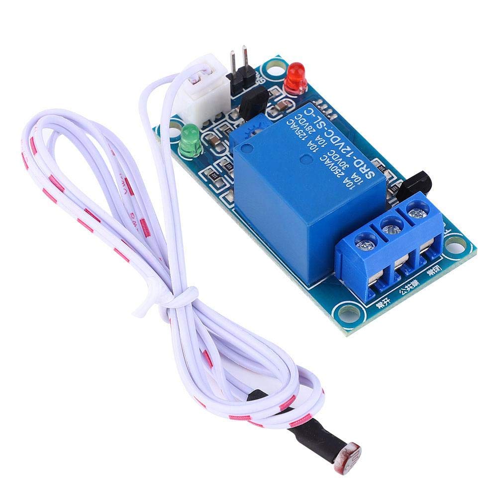 12V DC Light Control Switch Module Set, Light Sensor Controller Switch Photoresistor Relay Board with Extension Cord