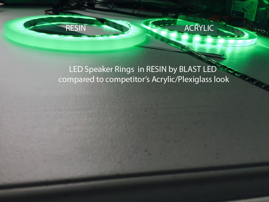 BLAST 2pc LED - LED Speaker Light Rings for JL Audio Marine 7.7 M770 MX770 Speakers - PRE-DRILLED for 6 Screw Holes