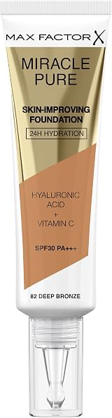 Max Factor Miracle Pure Liquid Foundation Deep Bronze Full Coverage 35ml view 1