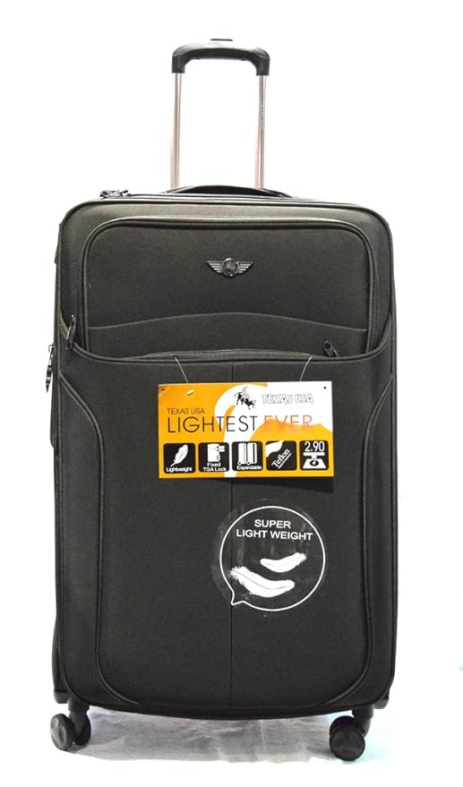 Texas 24 inch 4 Wheel Trolley Bag - Check in,Color-Coffee