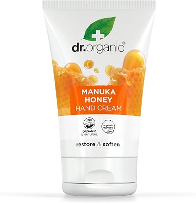 Dr Organic Manuka Honey Hand Cream 125ml Dry Skin Moisturising Natural