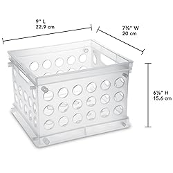 Sterilite Mini Crate, Stackable Plastic Storage Bin