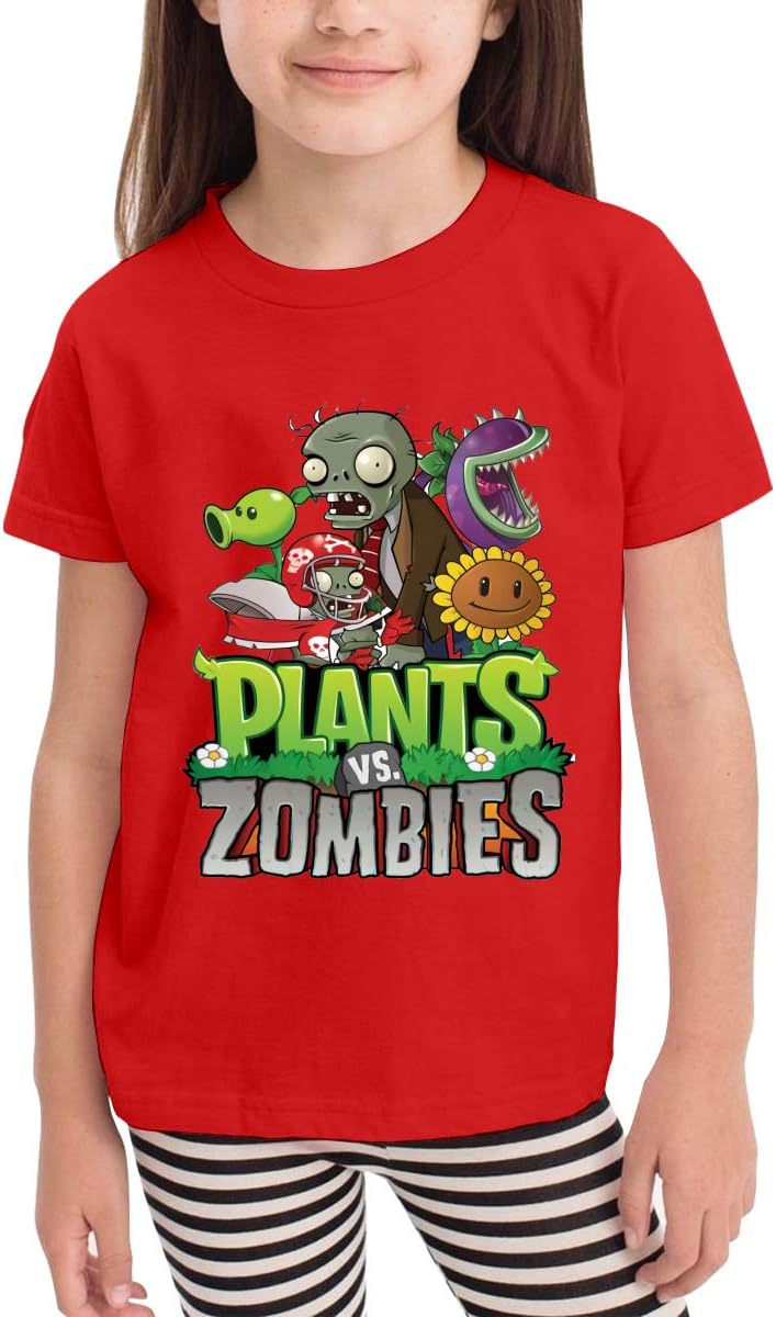 Pla-NTS Vs Zom-bies Funny Cotton Baby Boy Girls T Shirt