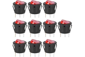 SHANRYA 3Pin Rocker Switch, Portable Rocker Switch Convenient Small Size for Household Appliances Switches for Test Stands for Instruments for Industrial Equipment