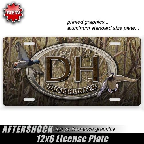 Duck Hunter License Plate Camo Grass Waterfowl