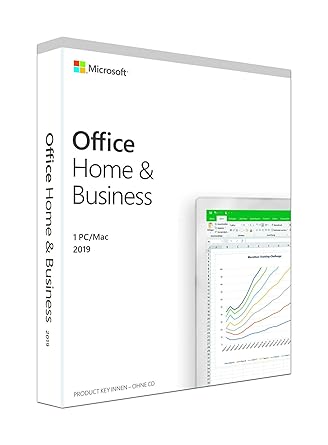 Microsoft Office 2019 Home & Business multilingual | 1 PC (Windows 10) /Mac | Dauerlizenz | Box