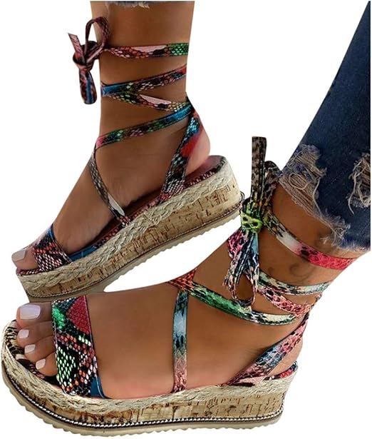 snakeskin platform espadrilles