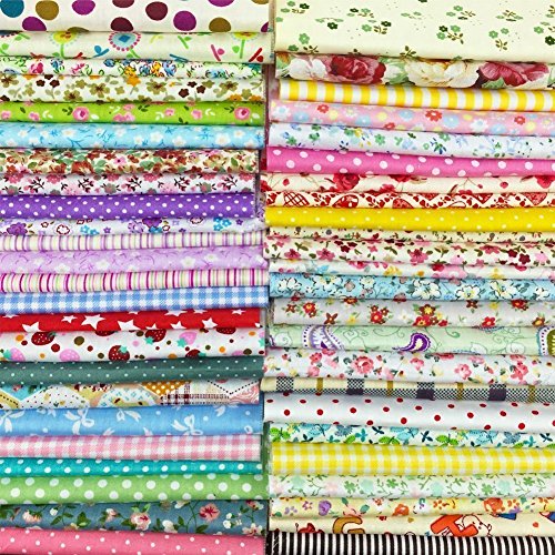 Quilting Fabric, Misscrafts 200pcs 6" x 6" Cotton Craft Fabric Bundle Squares Patchwork Pre-Cut Quilt Squares for DIY Sewing Scrapbooking Quilting Dot Pattern
