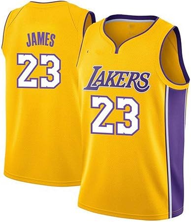 IYRO Camiseta De La NBA Lakers 2018-19 Nueva Temporada, Camiseta De Baloncesto Lebron James,Yellow2-XL: Amazon.es: Hogar