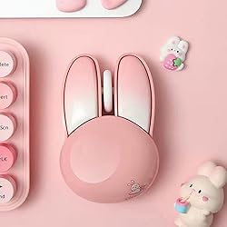 Lomiluskr Cute Bunny Wireless Mouse, Lightweight