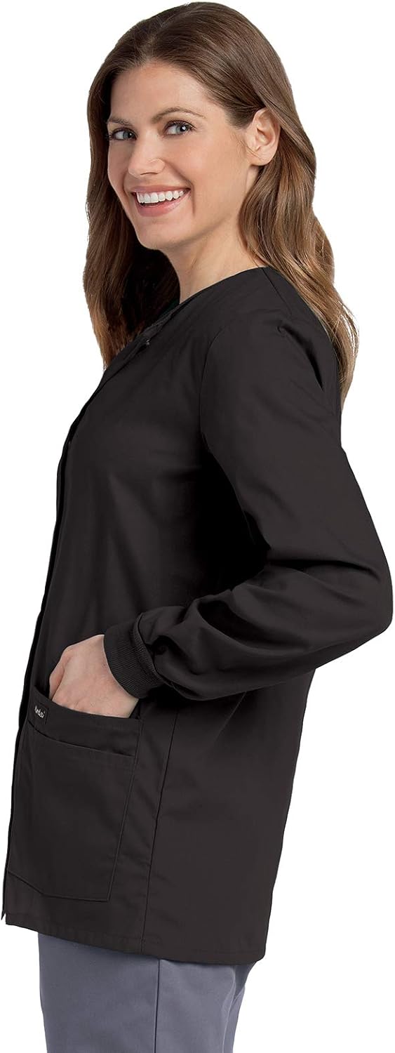 Landau Women's 4-Pocket, Classic Relaxed Fit Crew Neck Medical Scrub Top 7525: Clothing