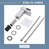 Peppermint Modern Waterfall Basin Mixer Tap Single Lever Hot Cold Chrome Square view 9