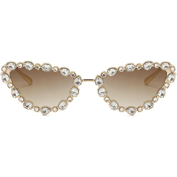 Amazon.com: Fashion Diamond Cat Eye Sunglasses for Women  display picture 1