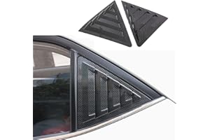 BOYOUS 2pcs ABS Racing Style Rear Side Window Louvers Air Vent Scoop Shades Cover Blinds Exterior Decoration Accessories For Toyota Corolla 2014-2019, Not Fit 2019 Corolla Hatchback(Carbon Fiber)