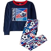 The Children's Place boys 100% Cotton Long Sleeve Top and Pants,2 Piece Pajama Set