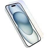 OtterBox iPhone 15 Premium Pro Screen Protector, Filters Blue Light, Precision Fit, Easy Installation (ships in polybag)