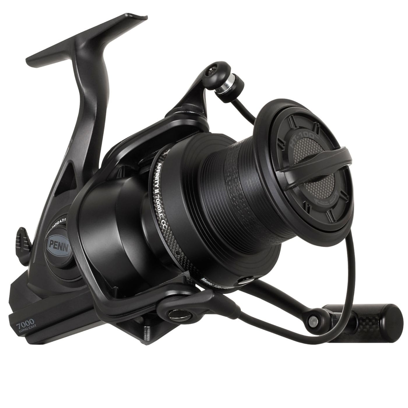 PENN Affinity II Longcast Custom Carbon, Fishing Reel, Spinning Reels, Sea Fishing, Carp, Unisex, Black, 7000
