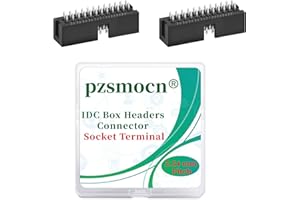Pzsmocn 20 Pieces IDC 2 * 12 Double Row 2.54 mm Pitch JTAG ISP 24-Pin Straight Pin in-line Box Header Connector Adapter Cable Male Socket Terminal for PCB Electronic Equipment Projects.