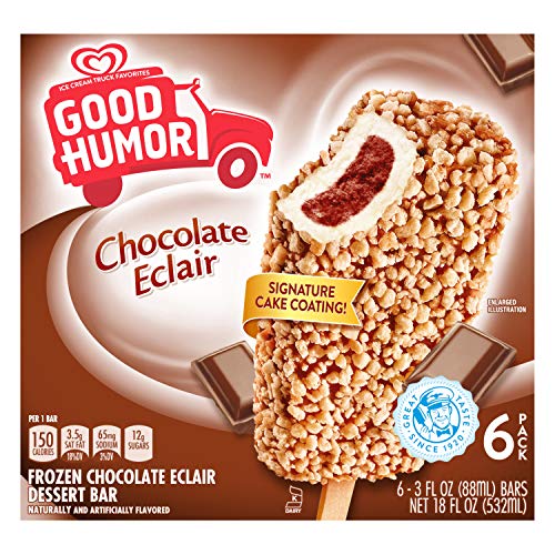 Good Humor Ice Cream & Frozen Desserts Bar, Chocolate Eclair 6 Count
