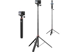 53.5" Osmo Action Selfie Stick Tripod for DJI Osmo Action 5 Pro, Osmo Action 4, Osmo Action 3, Osmo Nano - Extendable Travel 