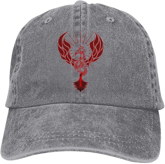 Tribal Phoenix Bird Rising in Red Unisex Baseball Caps