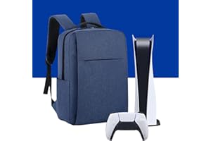 HOT6SL Travel Backpack for PS5 Console - Carrying Case for PS5 - Travel Bag for PS5 Console, Accessories Protective Carrying Case Storage Bag for Game Console Discs/Digital Versions and Controllers, Game Cards, HDMI #