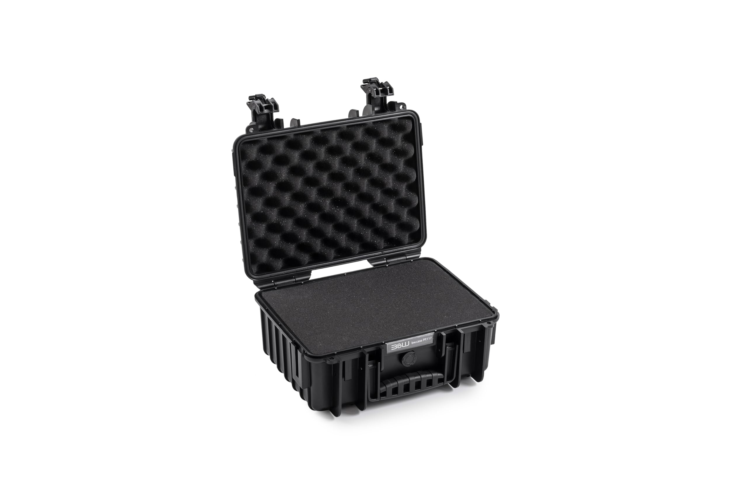 B&W Outdoor Transport Case - Type 3000 with Cubed Foam - Black - Waterproof according to IP67 Certification, Dustproof, Virtually Indestructible