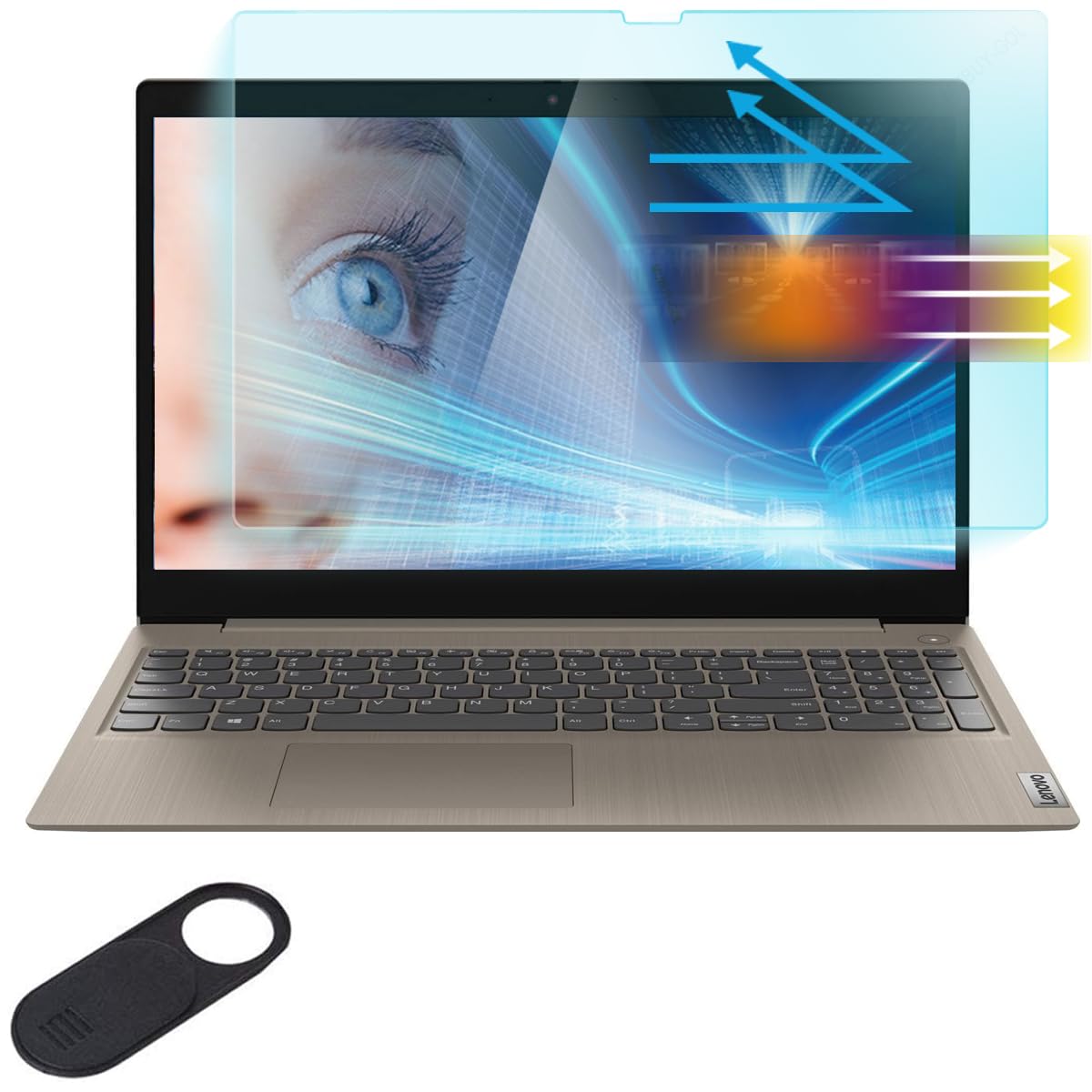 Photo 1 of Anti Blue Light Screen Protector for Lenovo IdeaPad 1 1i 15.6 & Ideapad 3 3i 15.6 & Ideapad 5 5i, Lenovo V15 15.6, ThinkBook 15.6, Chromebook 15.6, Eyes Protection Blue Light Glare UV Blocking Filter