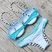 Happy Sailed Women Push Up Two Piece Bikini Swimsuits Bandeau Bathing Suits, Small Blue