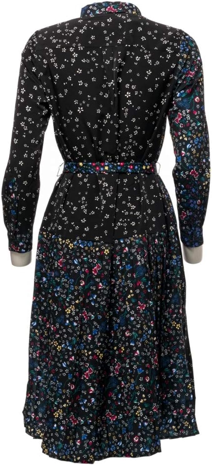 pleated midi shirt dress