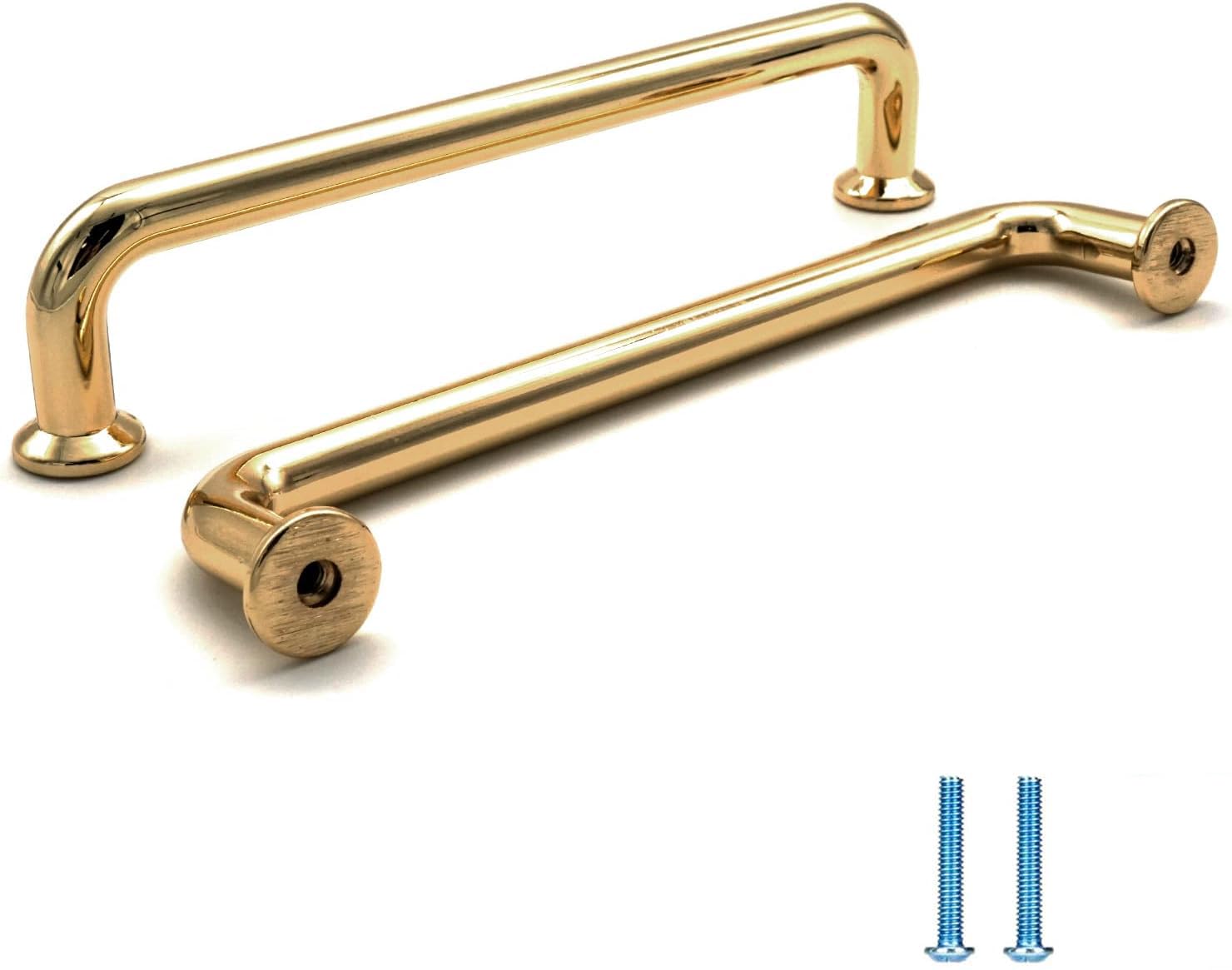 SYZOW Gold Drawer Pulls, 6 Pack, 192mm, Zinc Alloy, Modern Style, Kitchen Cabinet Hardware