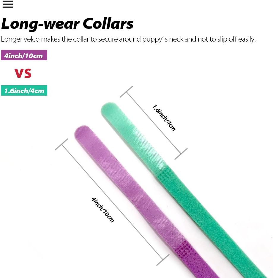 Puppy Whelping Collars, Uiuix 15 Colors Puppy ID Collars, Double-Sided Soft Adjustable ID Bands for Newborn Pet Dog Cat (15 Pcs) : Pet Supplies