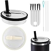 2 Pack 40 oz Tumbler Flip Straw Lid Replacement fit for Stanley Quencher, Tumbler Leak Proof Lid Spill Proof Splash Resistant Tumbler Lids Reusable Tumbler Cover