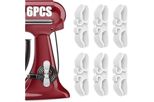 SEARUODIO Cord Organizer for Appliances,Appliance Cord Wrap,6-Pack - Easy Stick-On Cable Winders for Blenders, Coffee Makers, Air Fryers – Keep Your Kitchen Counter Clutter-Free (White)