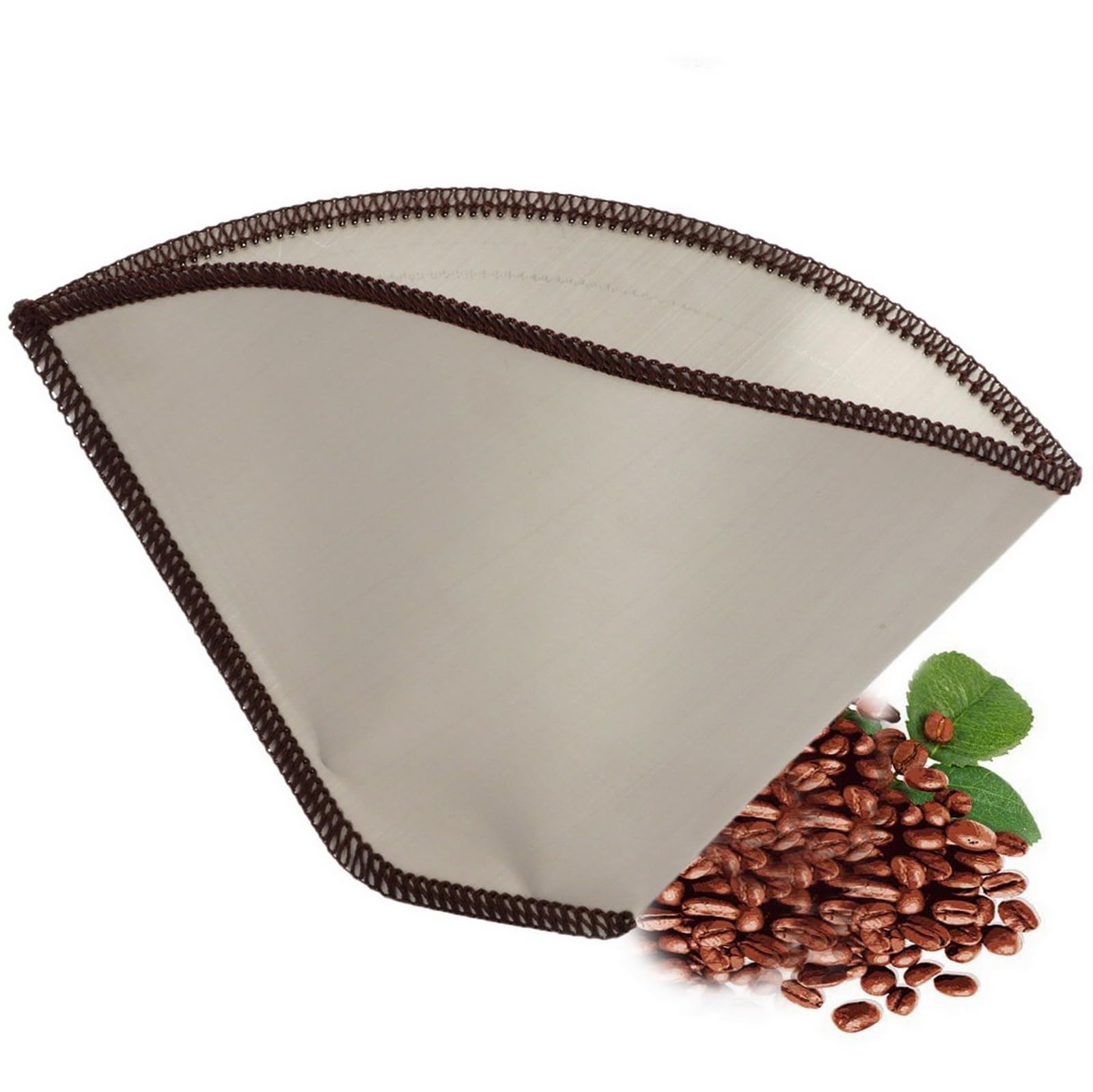 VANANA Reusable Pour Over Coffee Filter Stainless Steel Paperless Drip Cone Coffee Filter Coffee Maker 2-6 Cups for Cups, Mugs, Carafes, Filter Holders (2-6 Cups)